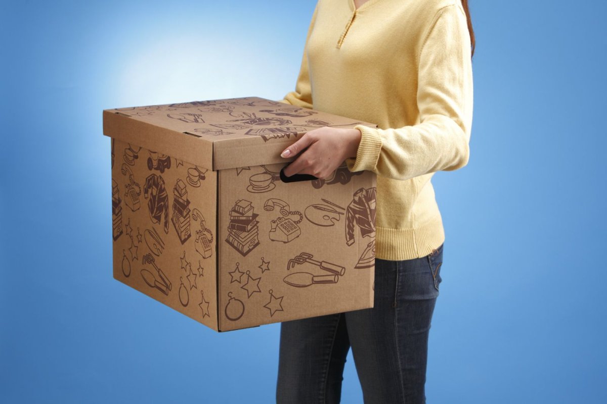 Декор картонной коробки