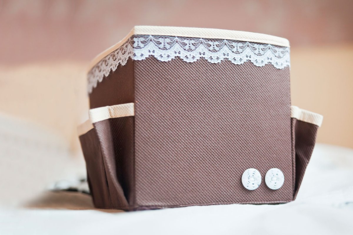 Декор коробки тканью