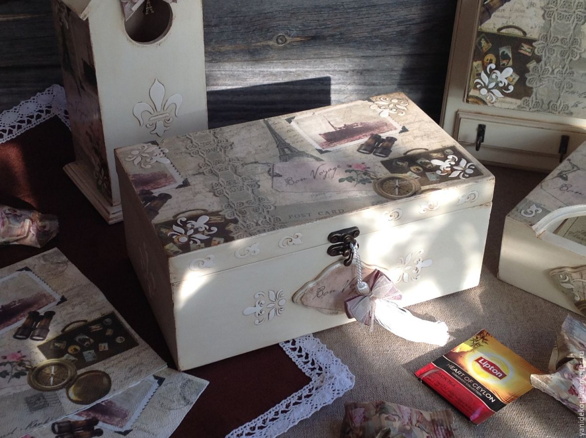 Декорирование картонной коробки