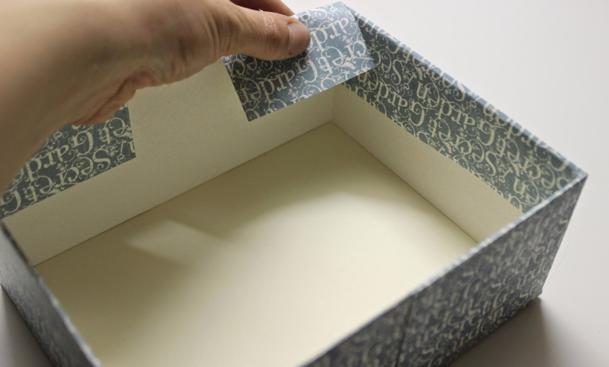 Декорирование коробки тканью