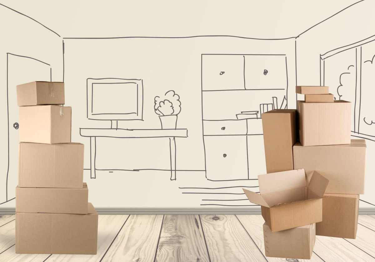 Обклеить картонную коробку