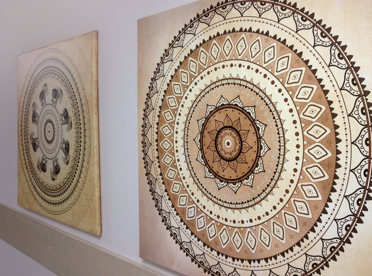 Мандала рисование на стене