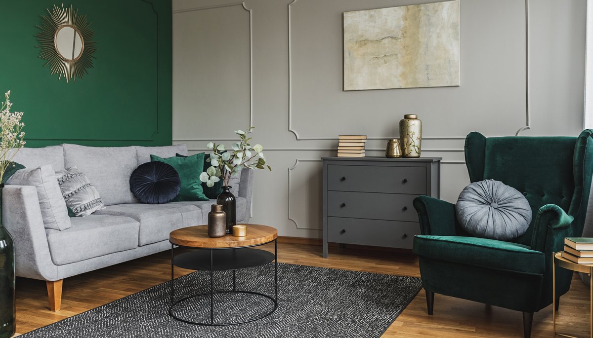 Кресло изумруд в интерьере