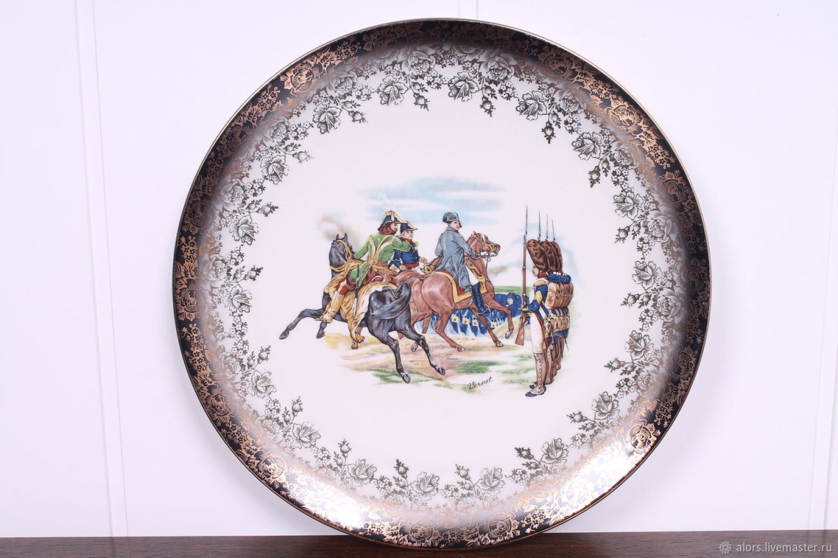 Тарелка декоративная охота