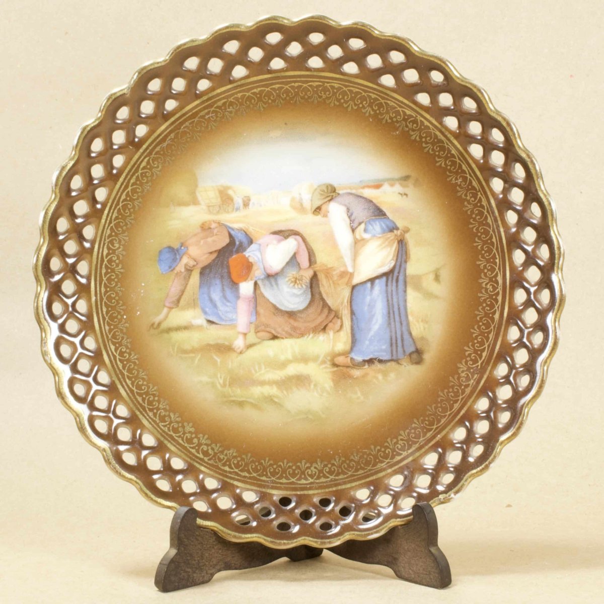 Антиквариат тарелка роспись