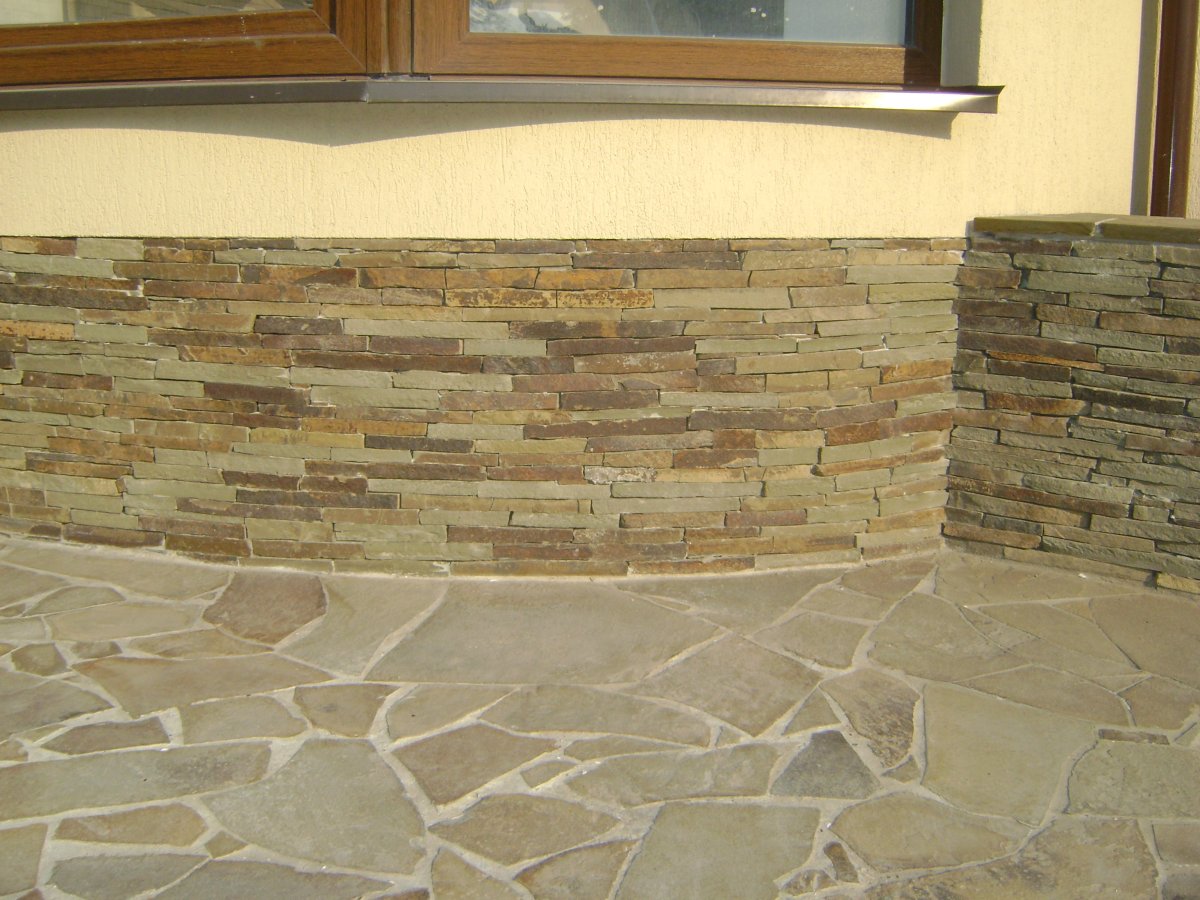 Отделка песчаником