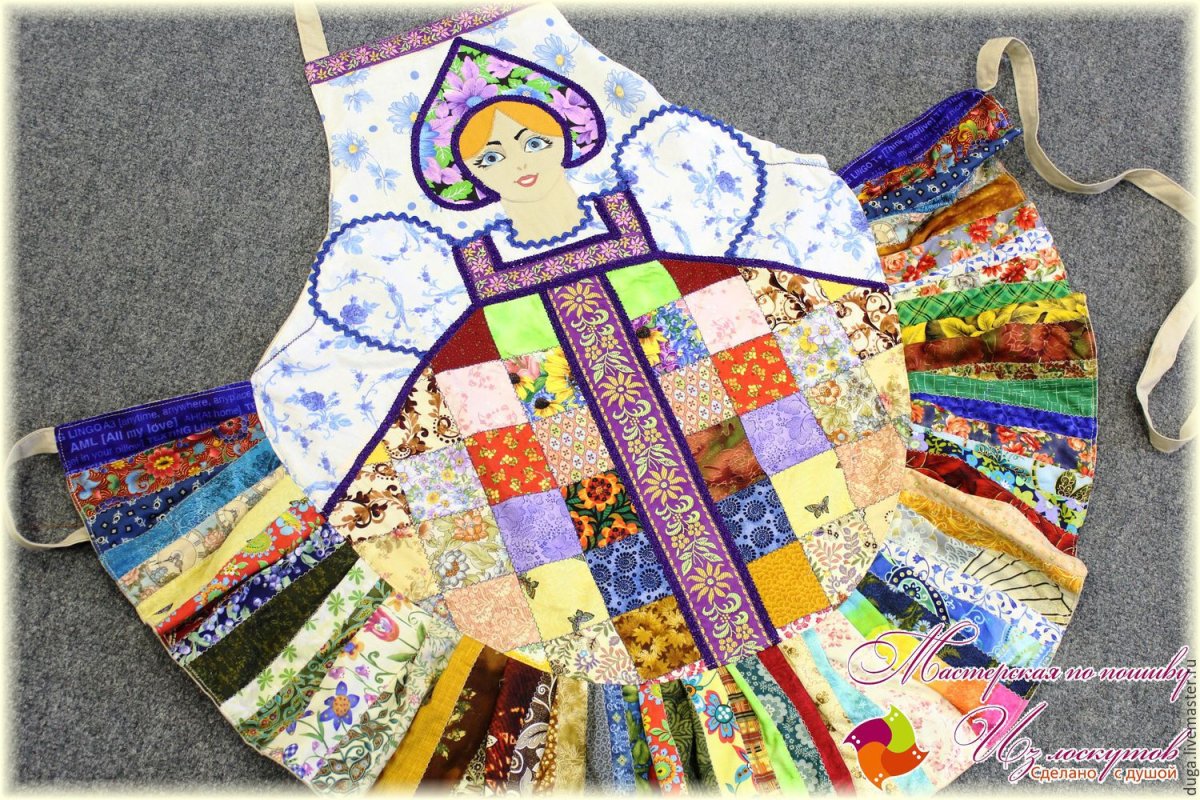 Пэчворк фартук из ткани