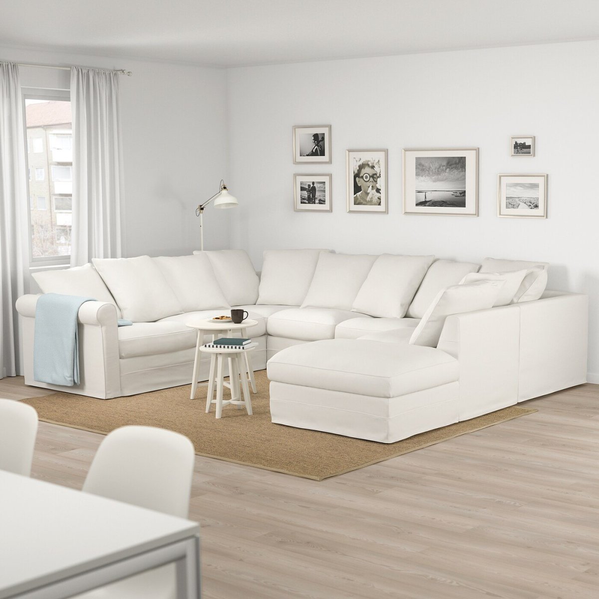 Белый кожаный диван икеа