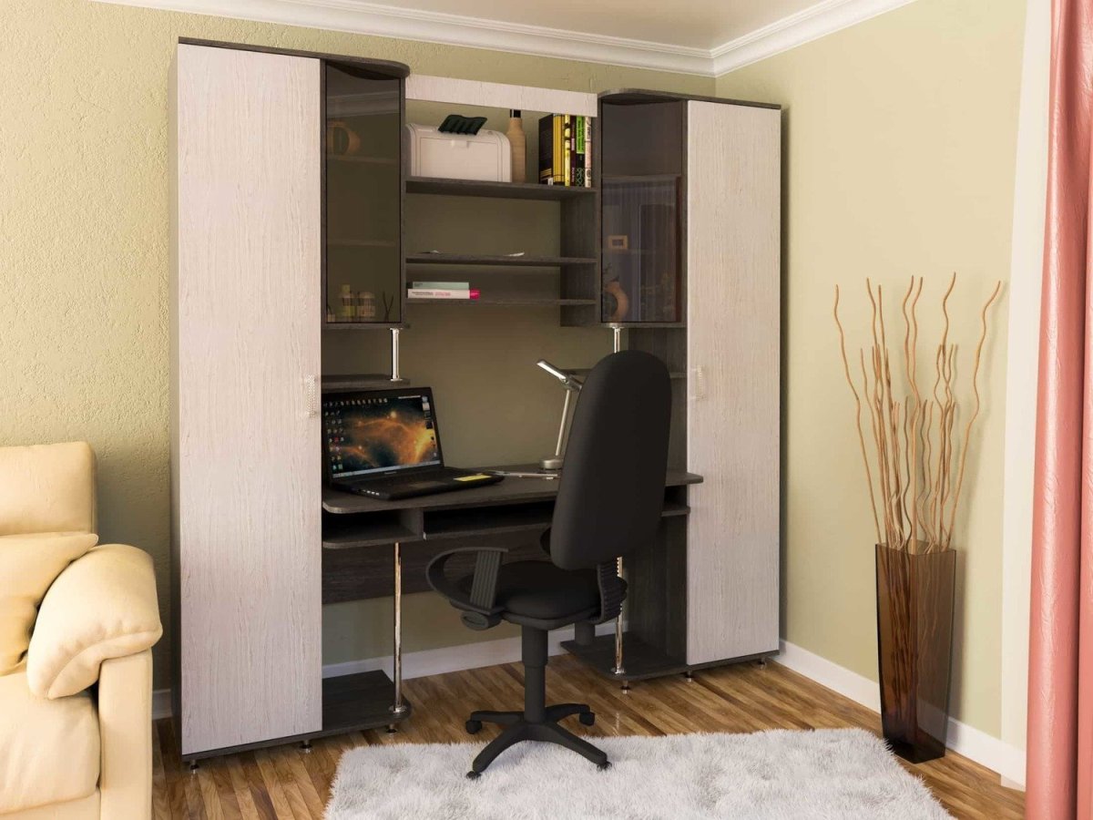 Шкаф в спальню с рабочим местом
