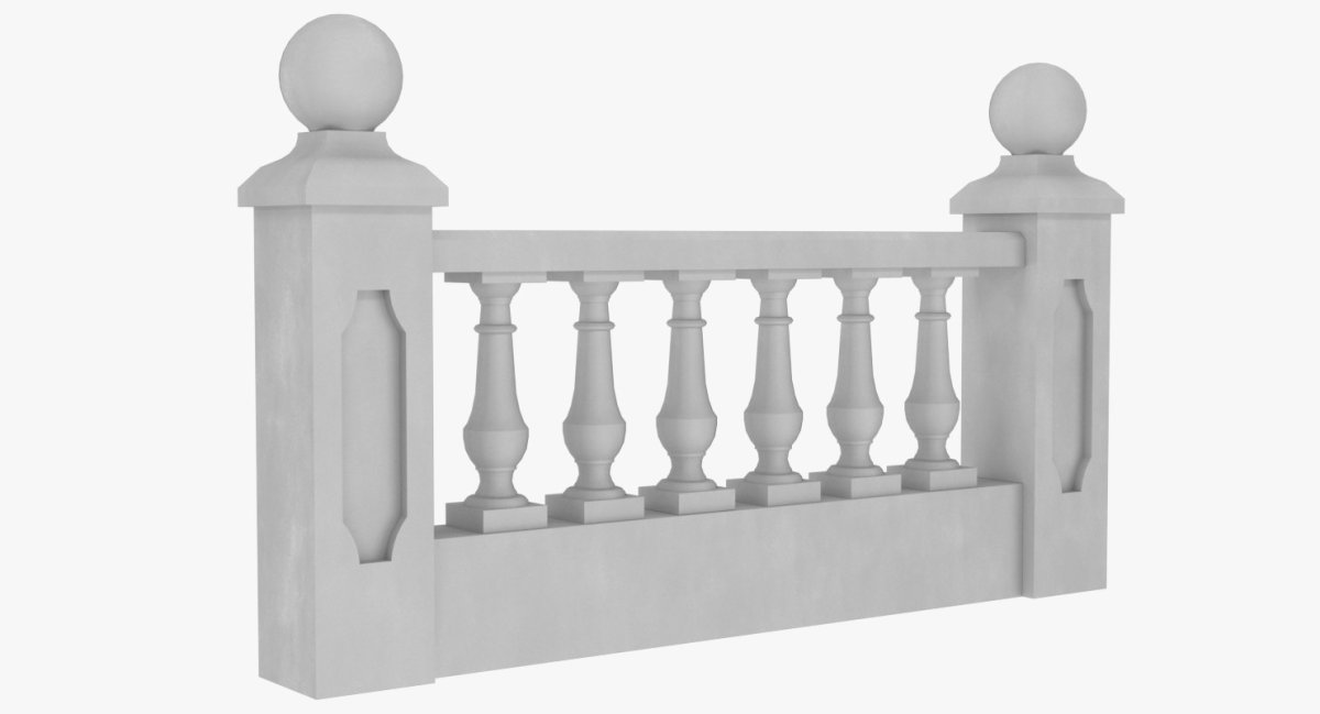 Балясины на прозрачном фоне