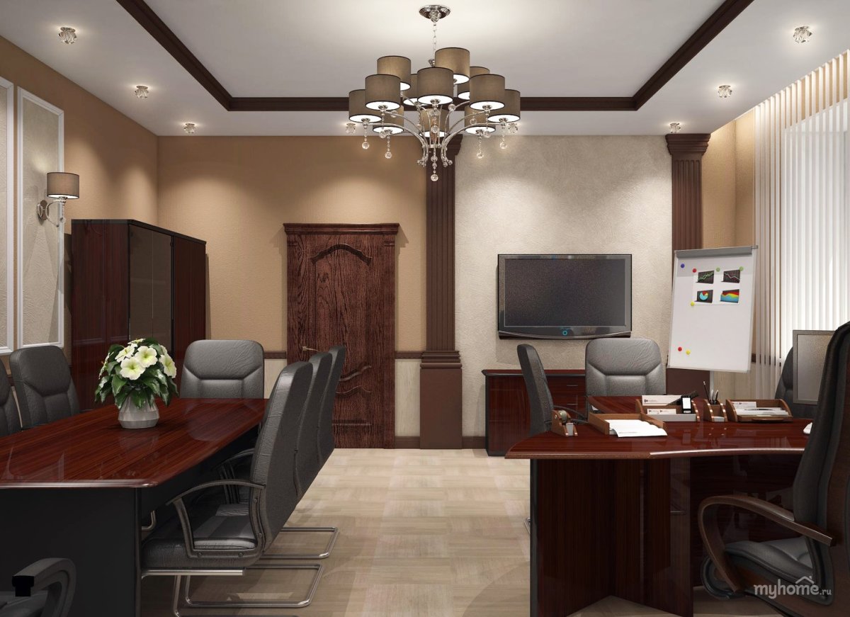 Отделка стен кабинета руководителя