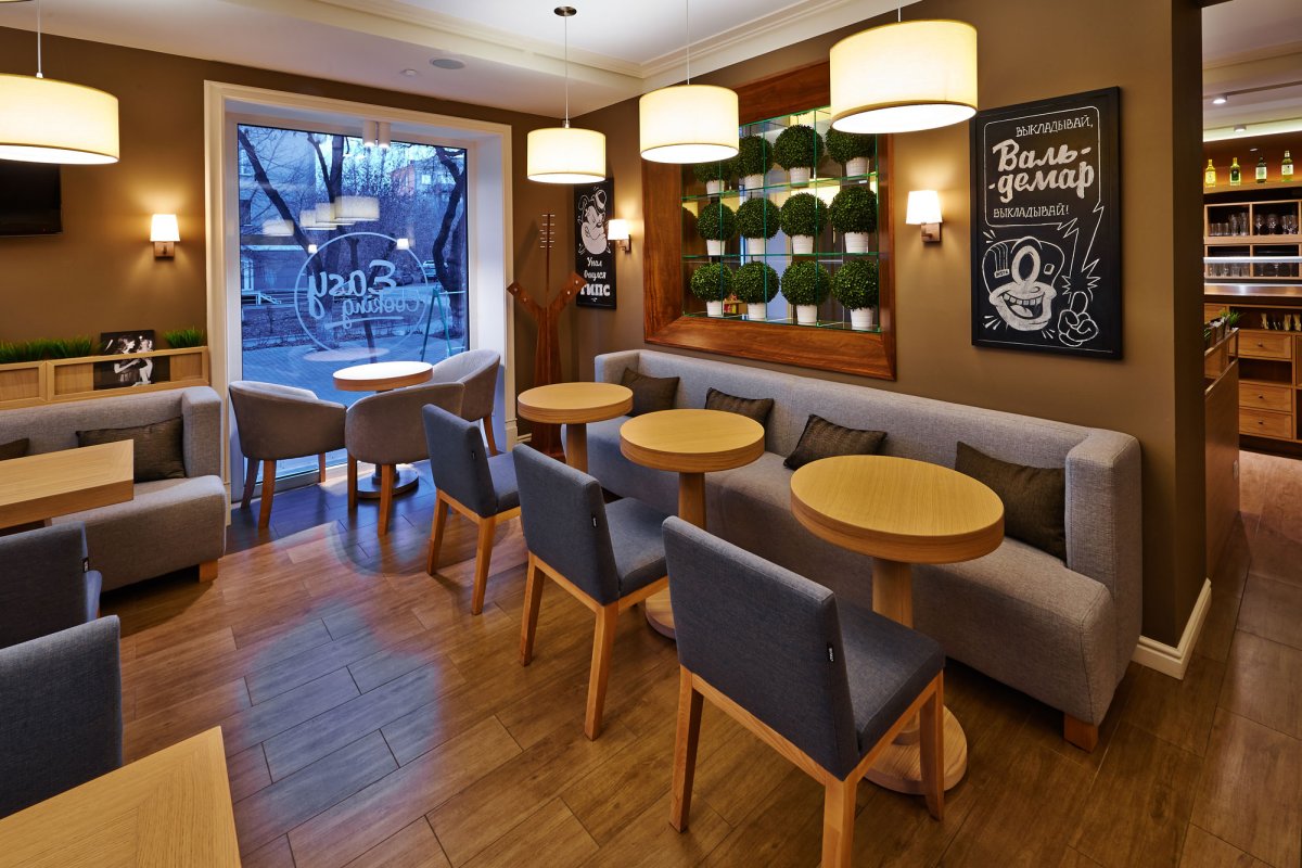 Фишки в интерьере кофейни