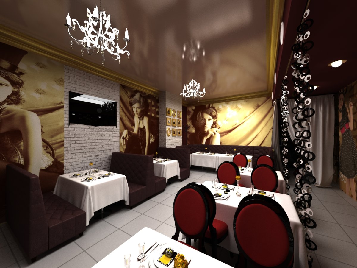 Декор в интерьере ресторана