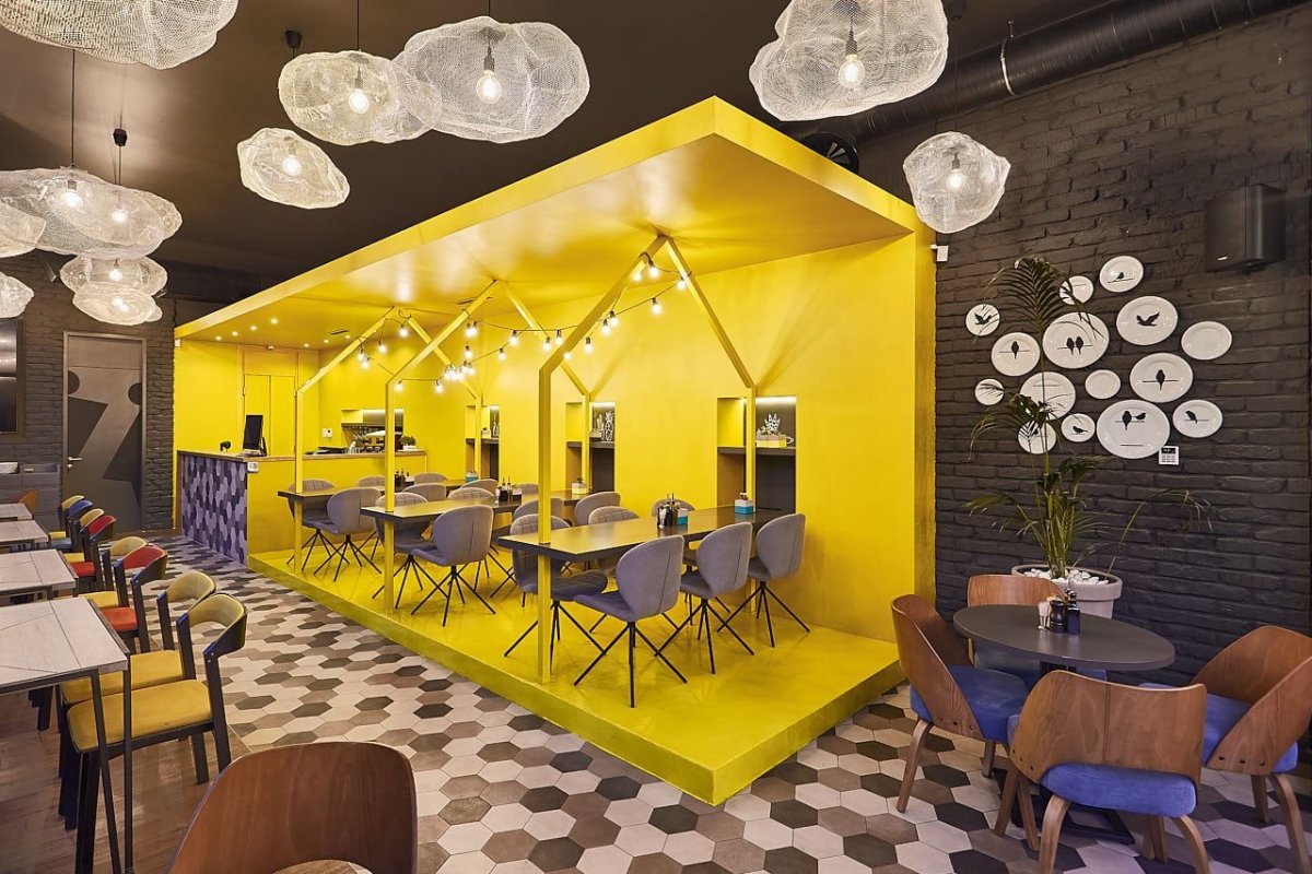 Расстановка мебели в кофейне