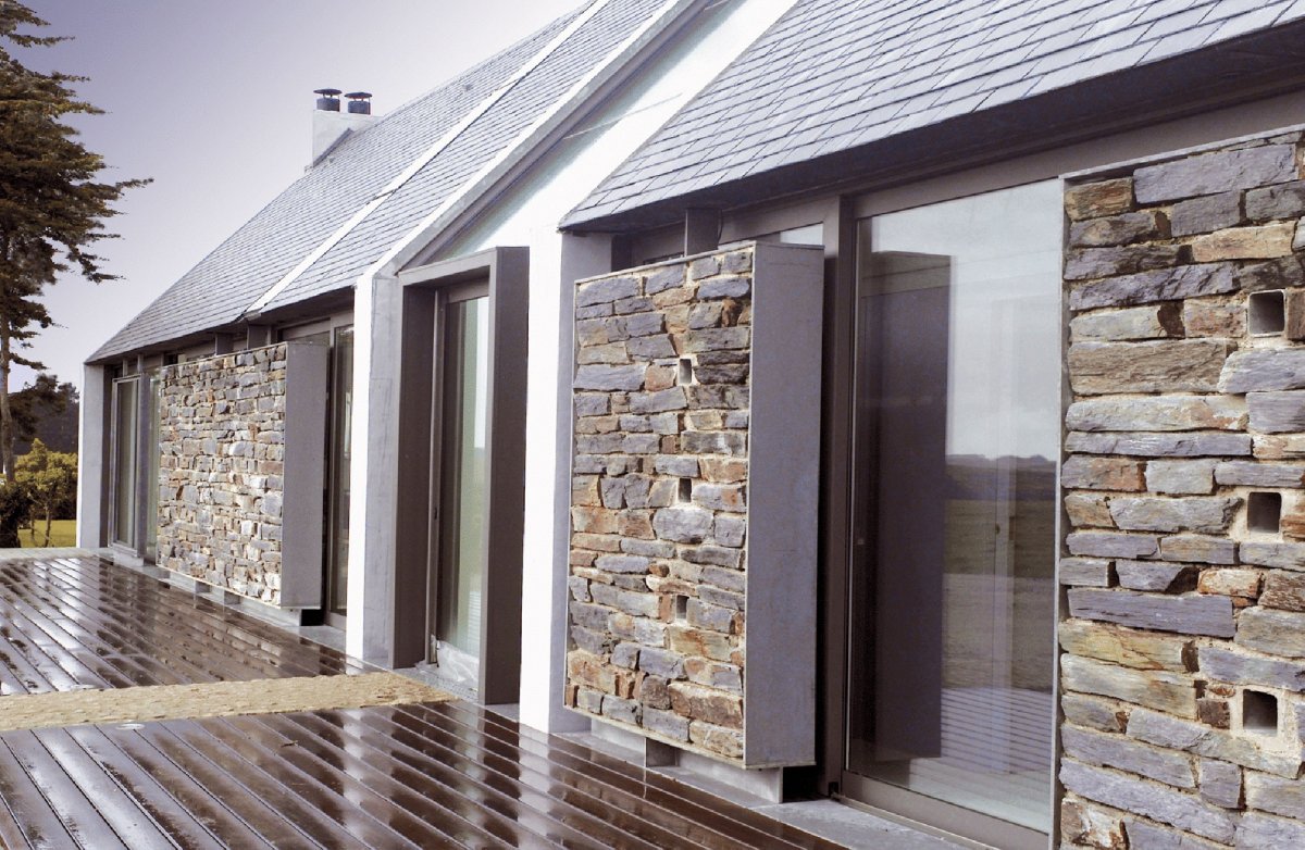 Современные фасады из камня