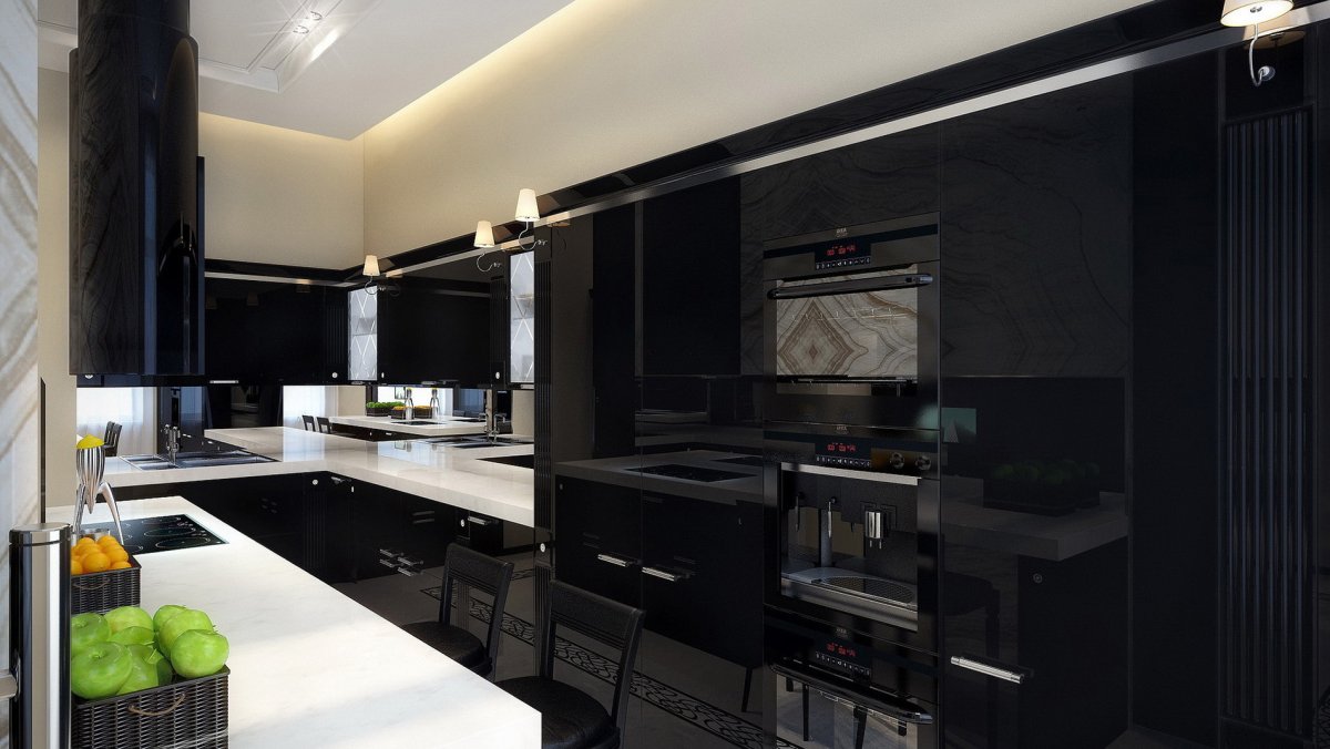 Кухня в черном цвете