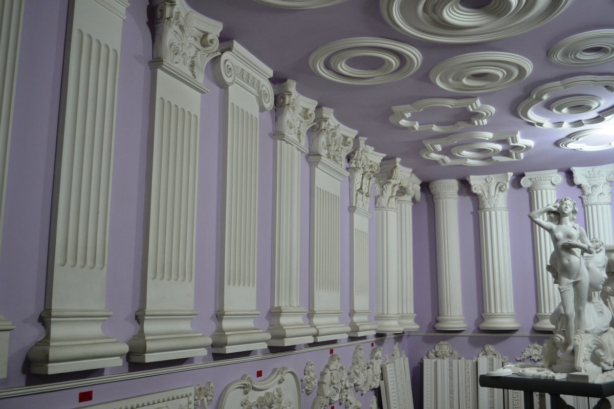 Гипсовые колонны для внутренней