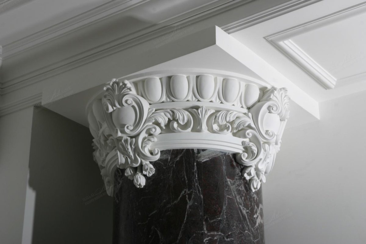 Декоративное украшение колонн в помещениях