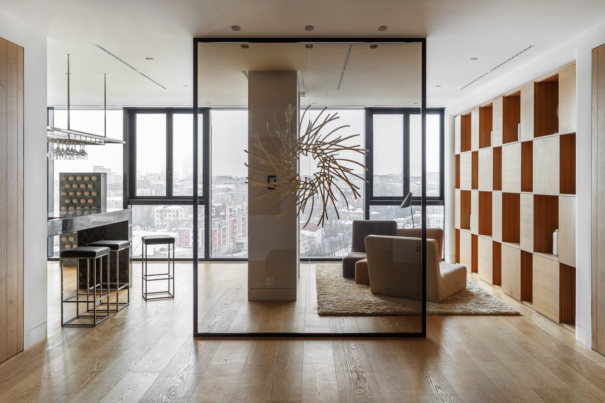 Перегородка из гипсокартона для зонирования офиса