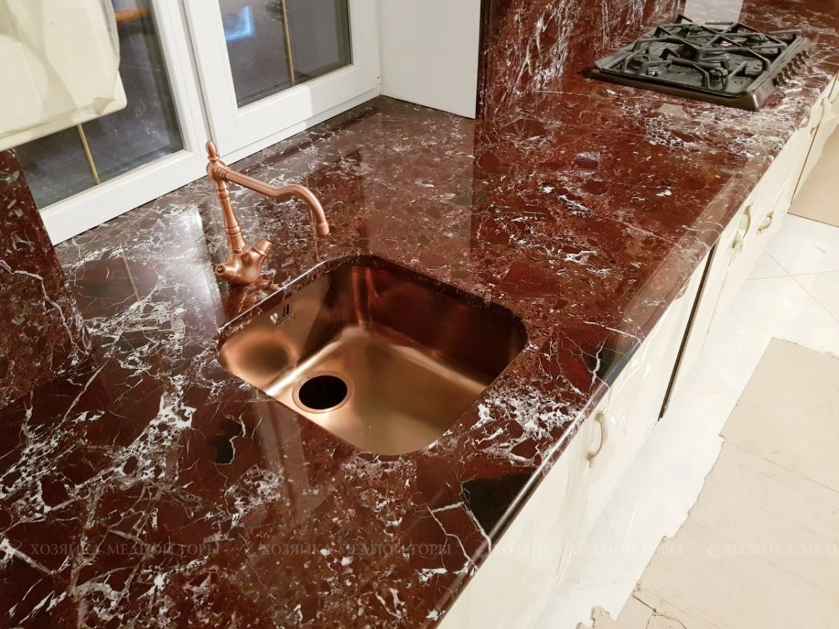 Россо Леванто мрамор столешница