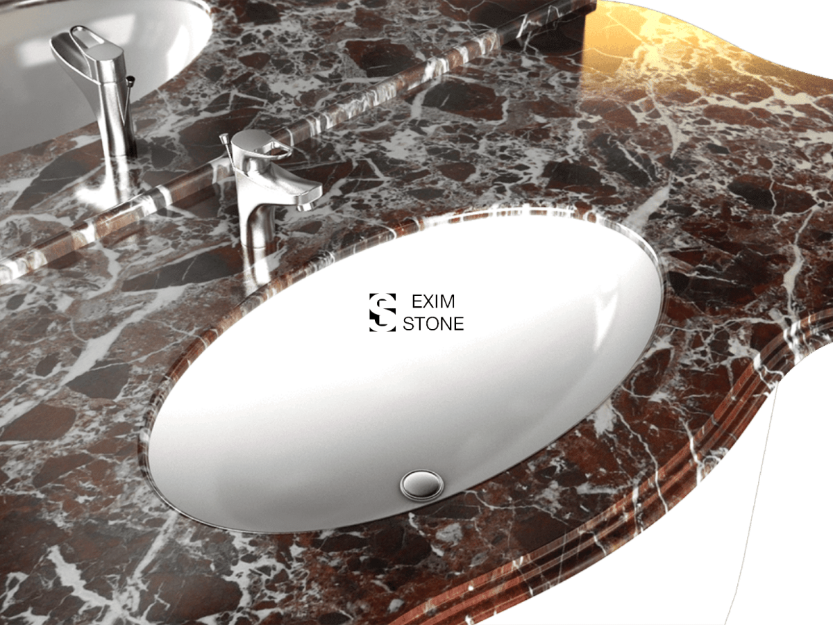 Столешница из Rosso Levanto