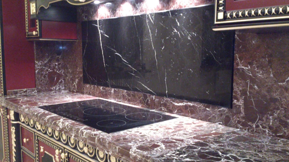 Столешница мрамор Россо