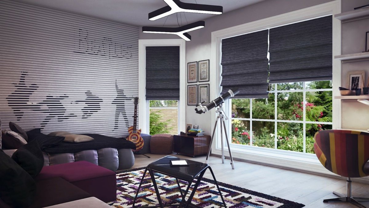 Рулонные шторы день-ночь черные