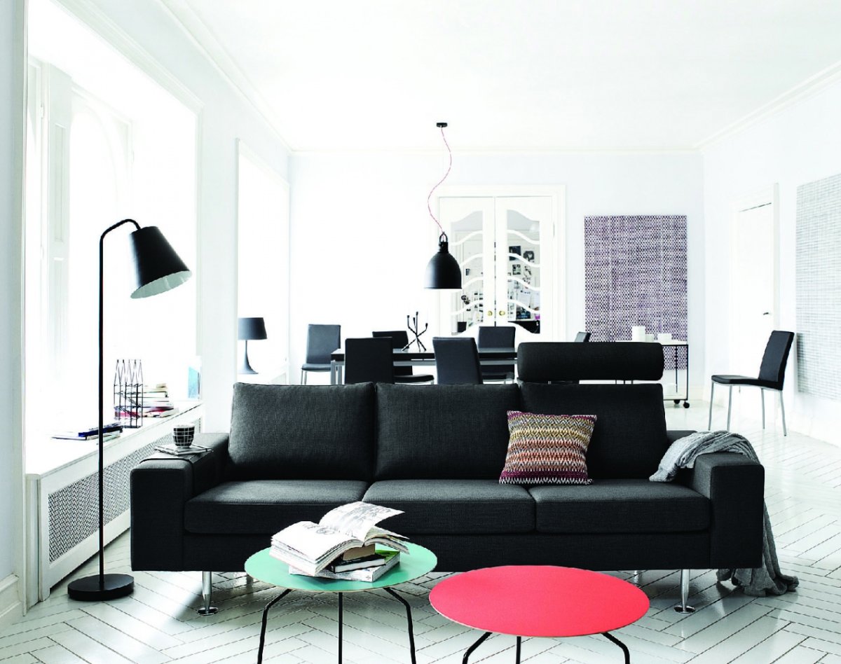 Гостиная в черном цвете