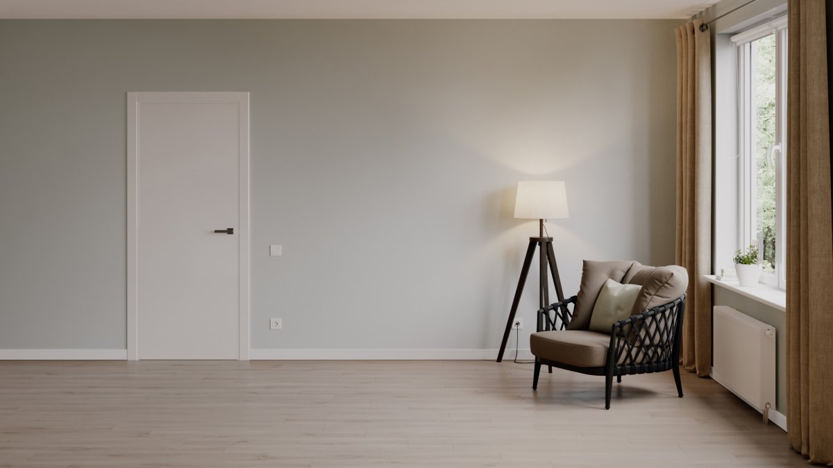 Белый плинтус светлый пол