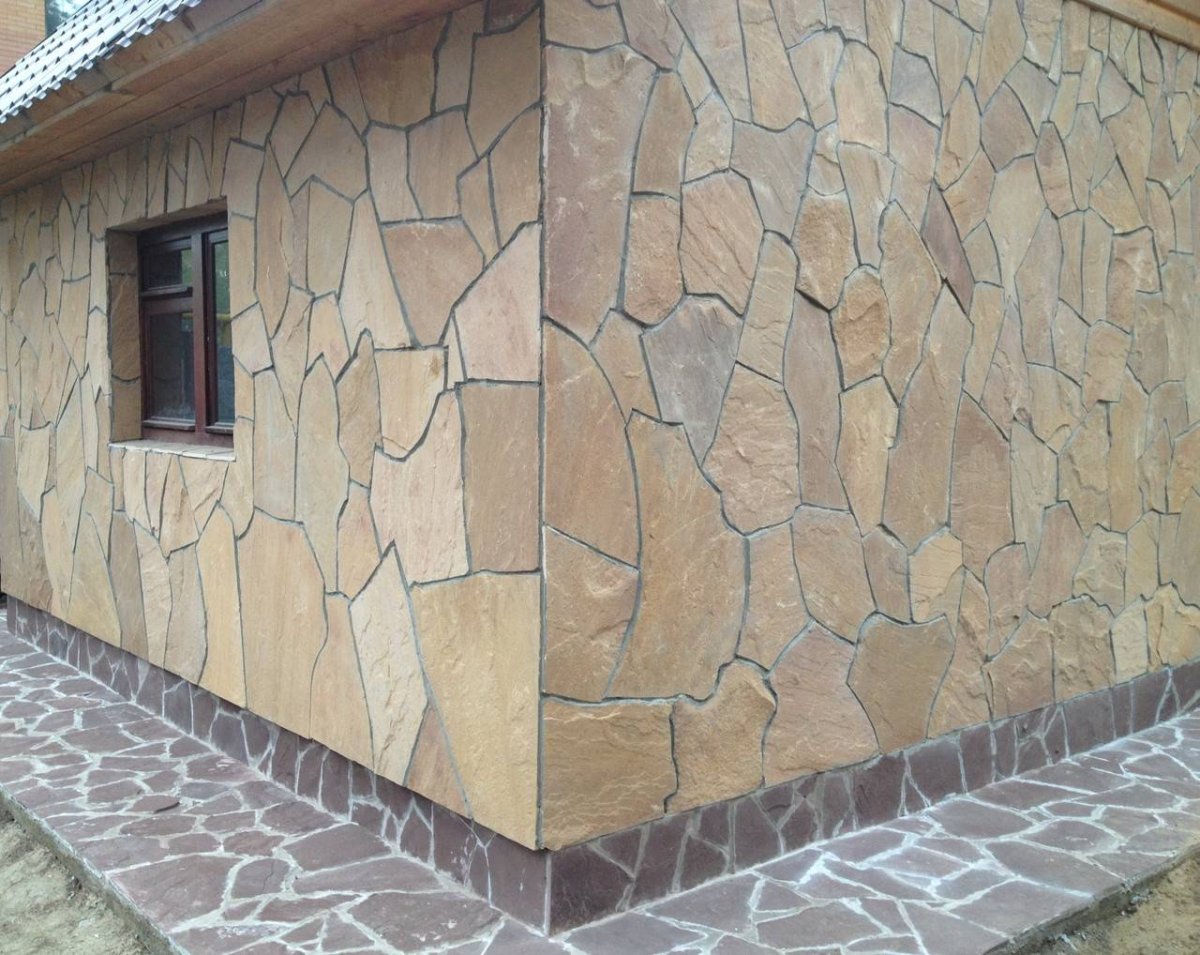 Отделка стен плитняком