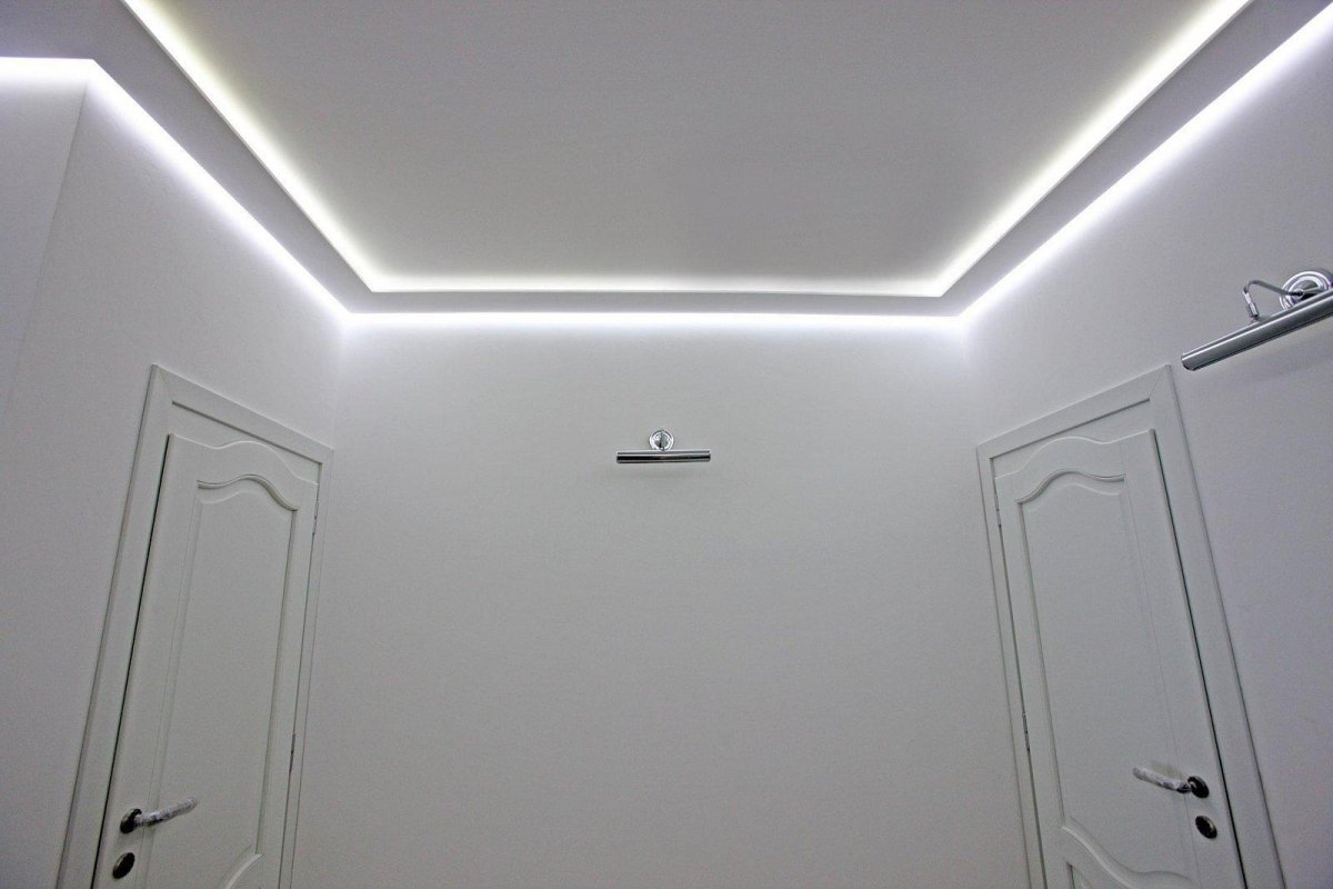 Подсветка плинтуса светодиодной лентой