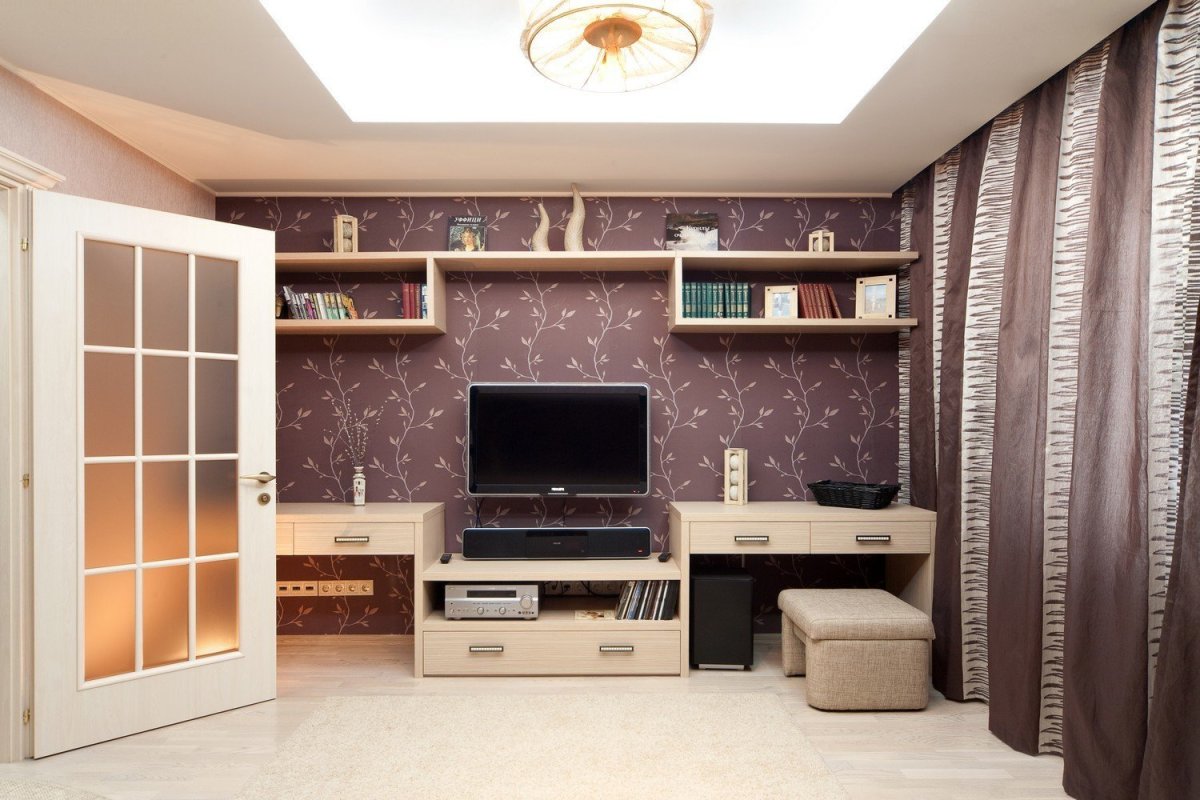 Гостиная во всю стену