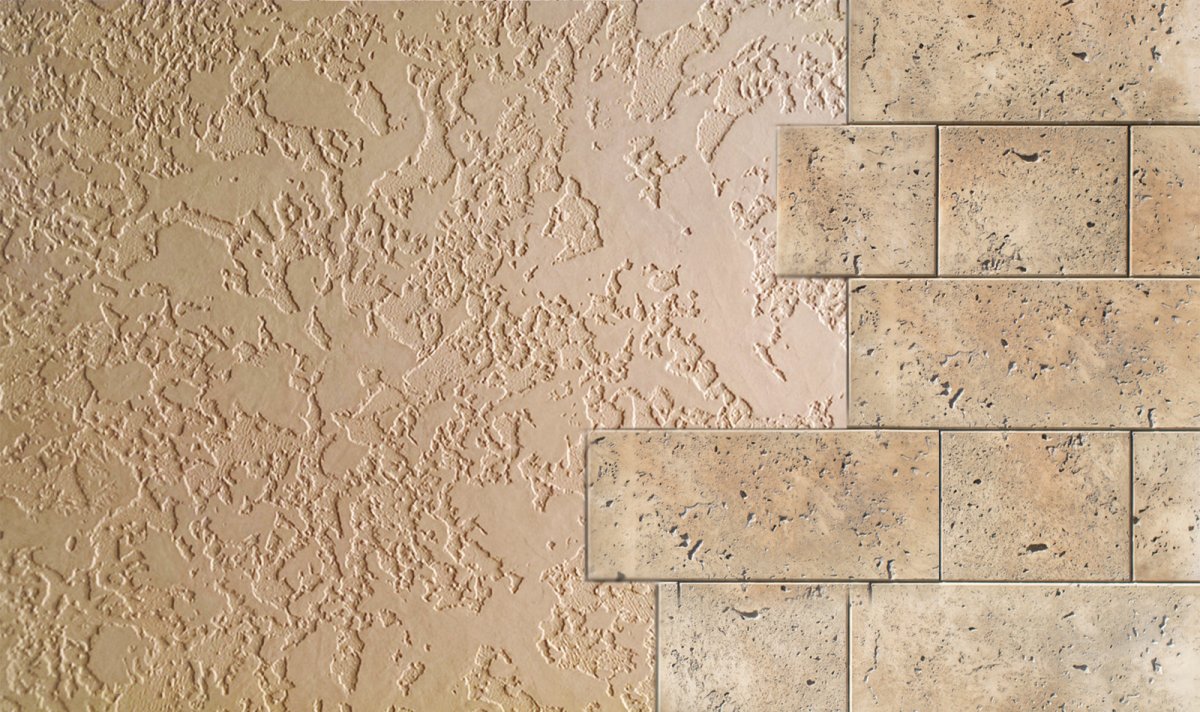 3д травертин для коридора