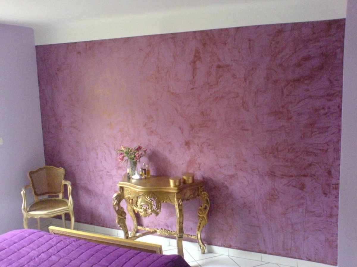 Голубая штукатурка в интерьере