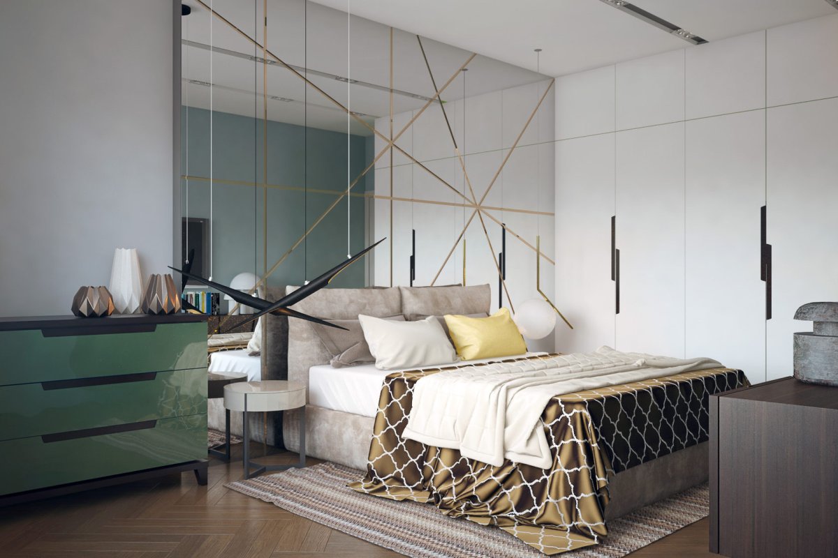 Геометрический декор стен