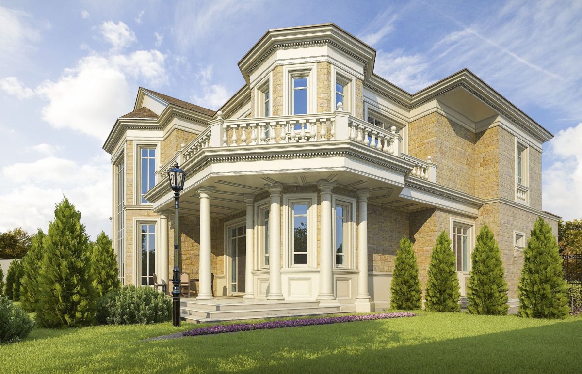 Одноэтажная усадьба Неоклассика