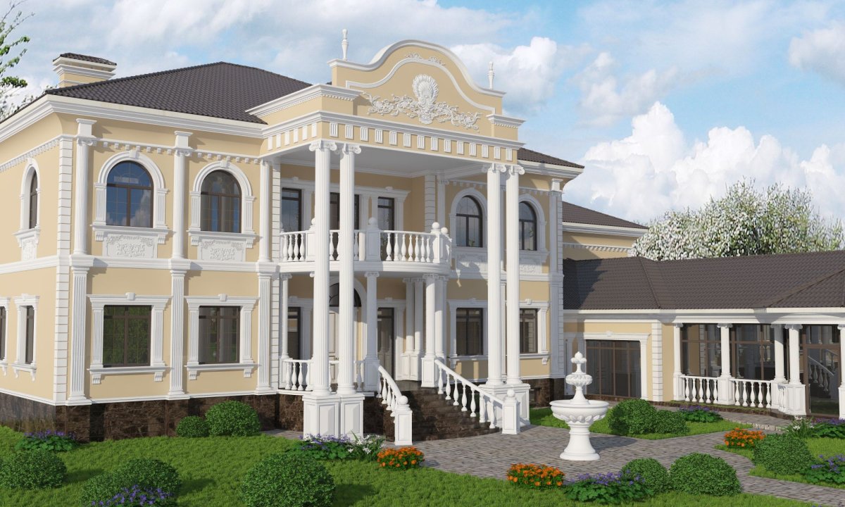 Красивый фасад дома