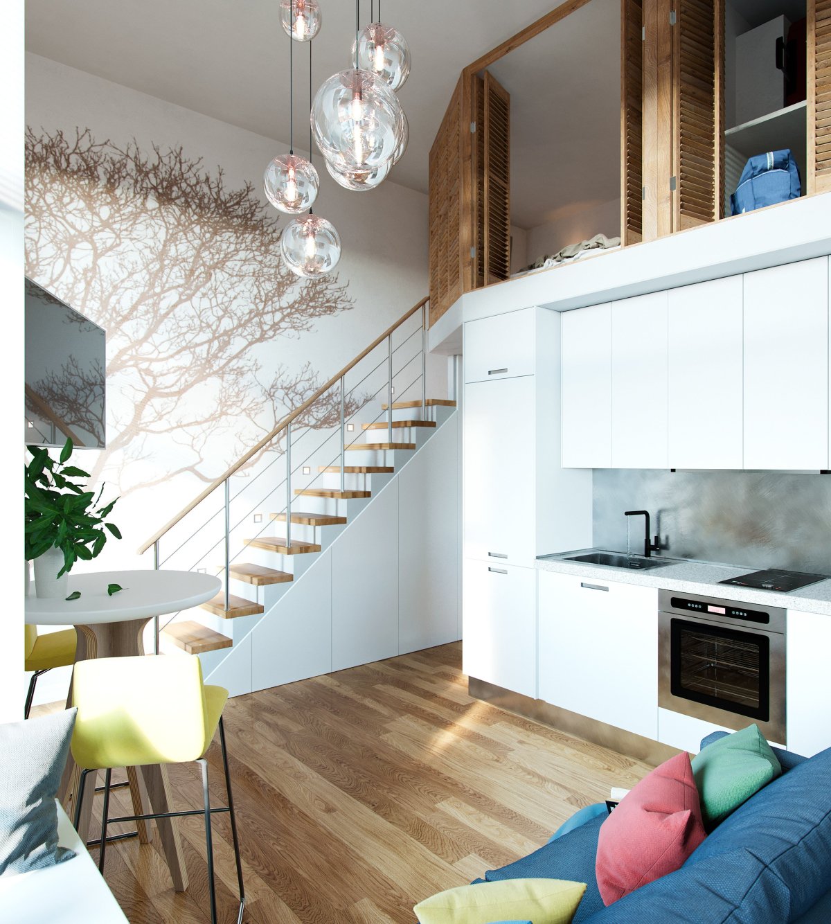 Двухуровневая студия 20 кв высота 3.2