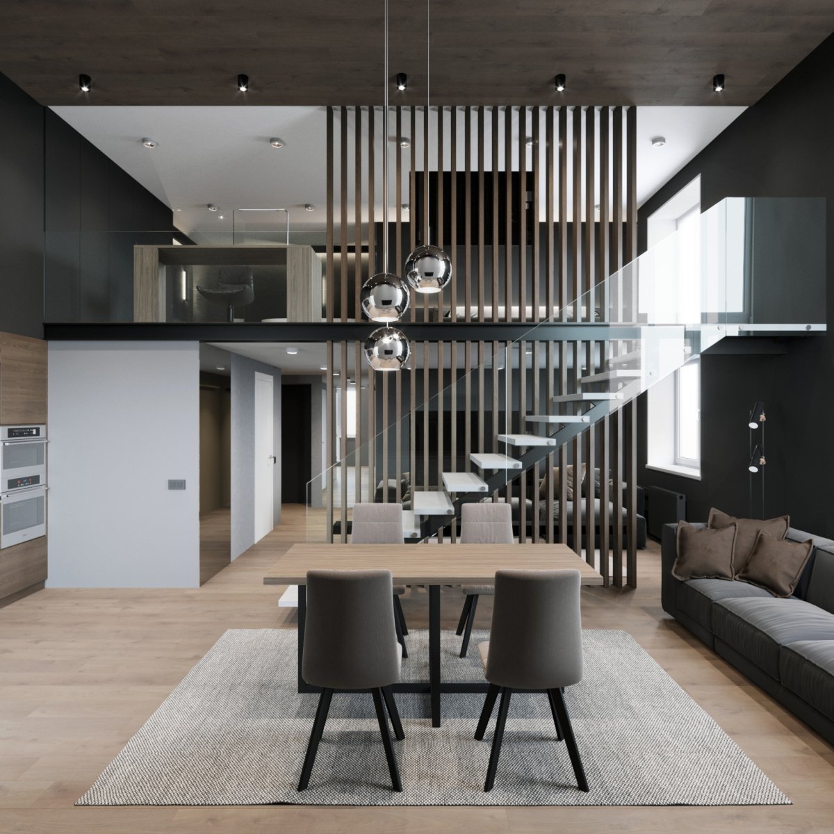 Двухуровневая квартира студия планировка