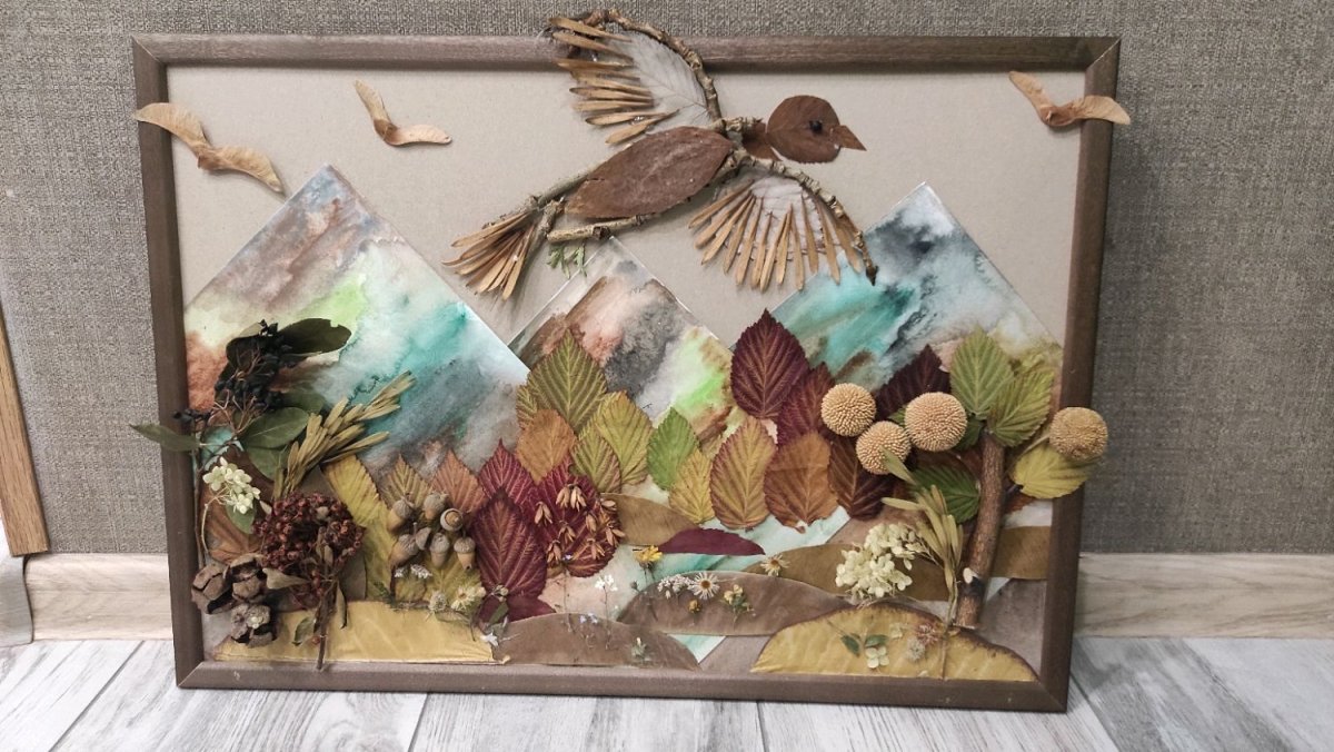 Объемные картины из природных материалов