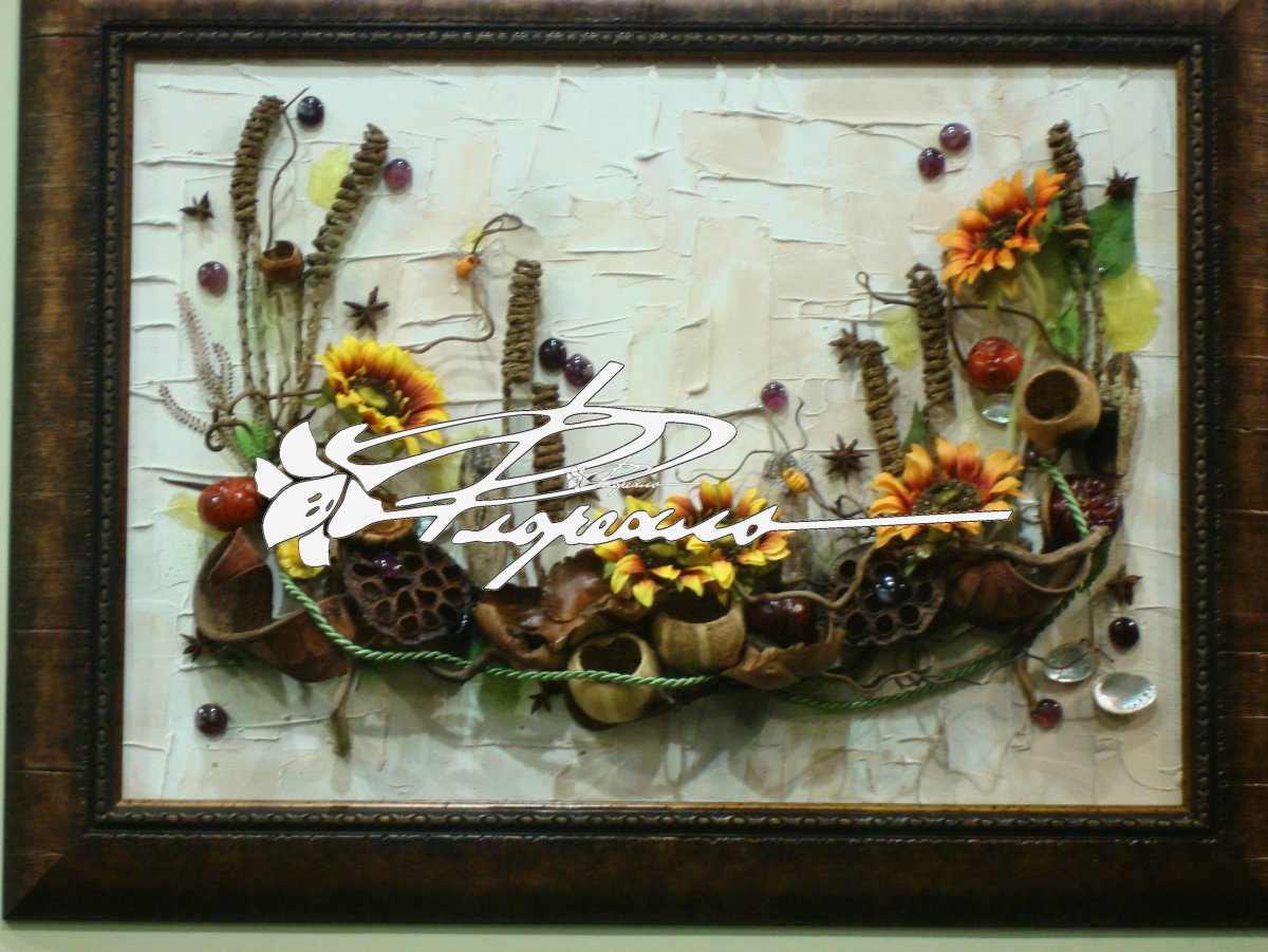 Панно из сухоцветов