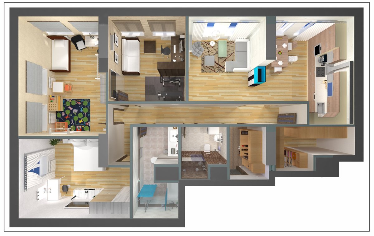 Проект четырехкомнатной квартиры