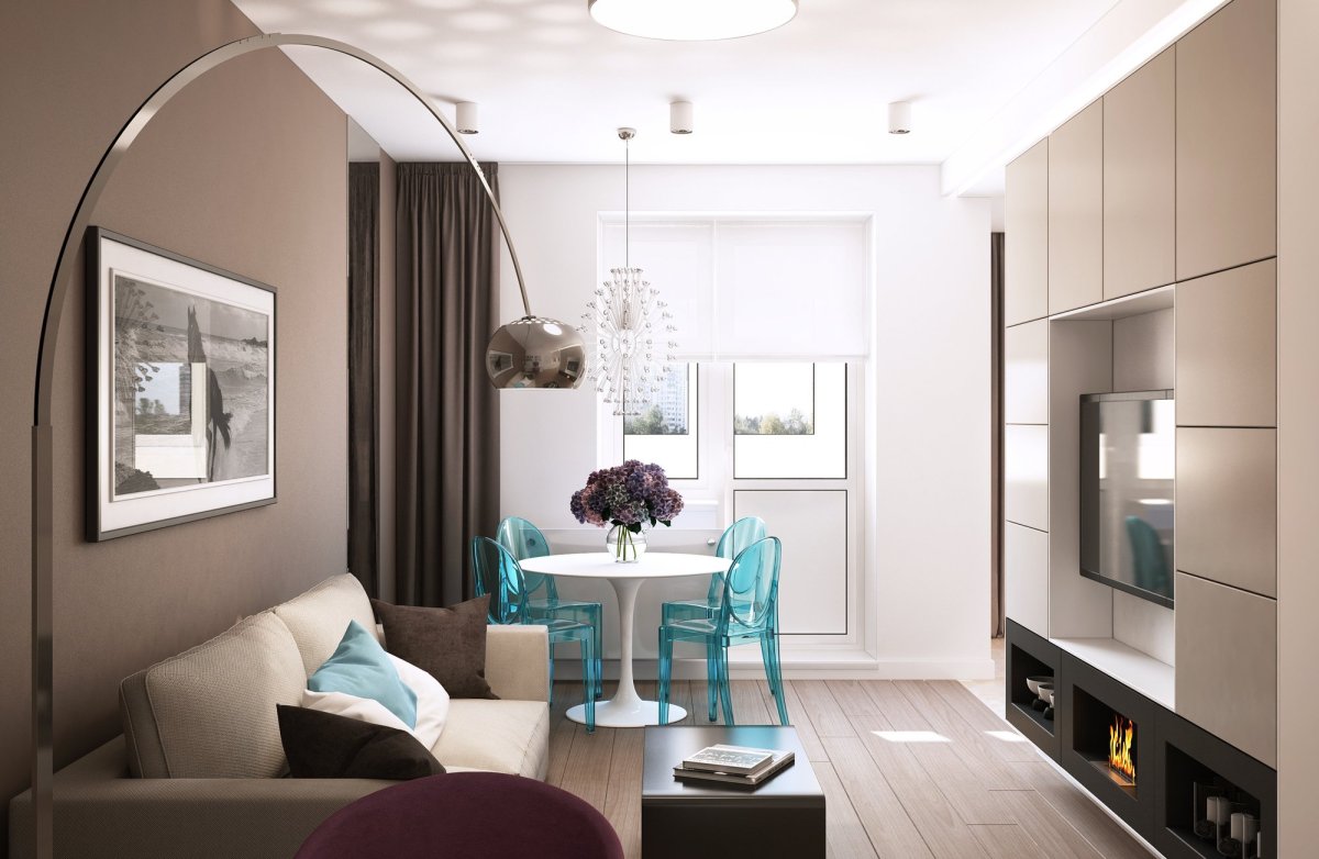 Объединение кухни и гостиной