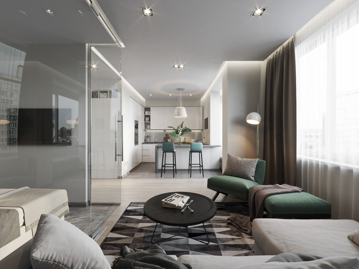 Гостиная 28 кв м 25nv