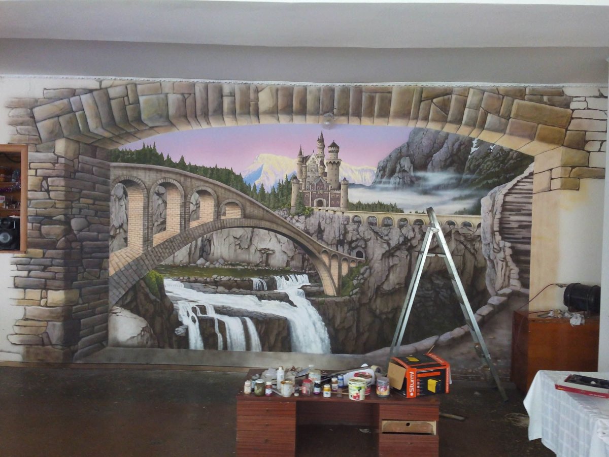 Роспись стен космос