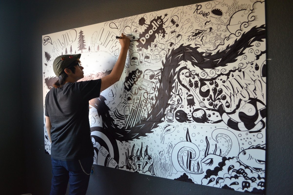 Роспись стен процесс