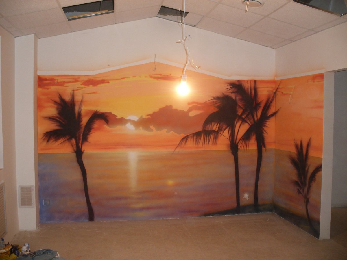 Аэрография в интерьере