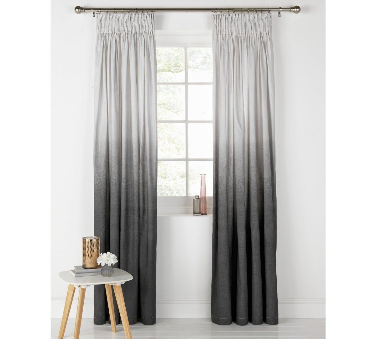 Шторы омбре серые