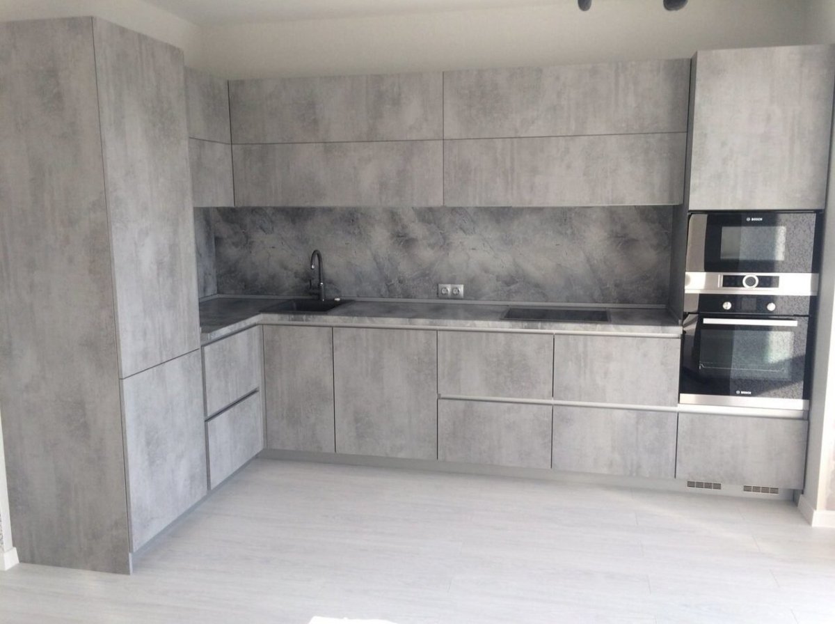 Кухня Эггер бетон Чикаго темный