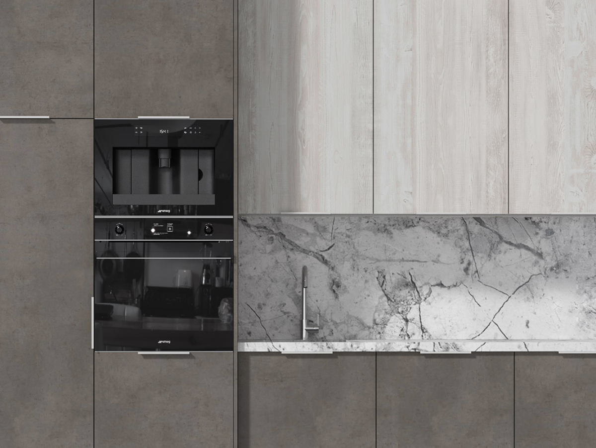 Хромикс серебро Egger в интерьере